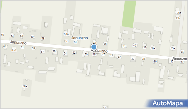 Januszno, Januszno, 49, mapa Januszno