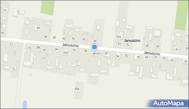 Januszno, Januszno, 57, mapa Januszno