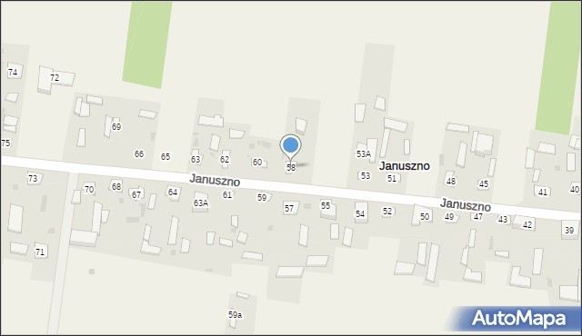 Januszno, Januszno, 58, mapa Januszno