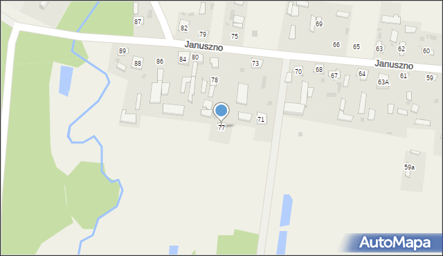Januszno, Januszno, 77, mapa Januszno