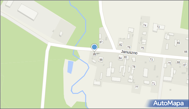 Januszno, Januszno, 89, mapa Januszno