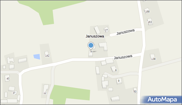 Januszowa, Januszowa, 7, mapa Januszowa