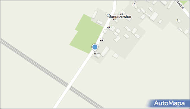 Januszowice, Januszowice, 23, mapa Januszowice