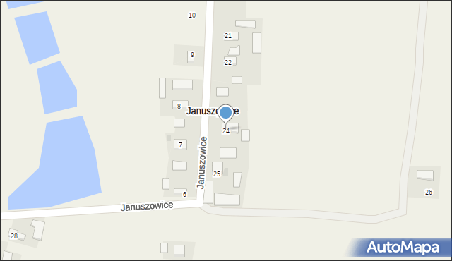 Januszowice, Januszowice, 24, mapa Januszowice