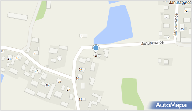 Januszowice, Januszowice, 28, mapa Januszowice