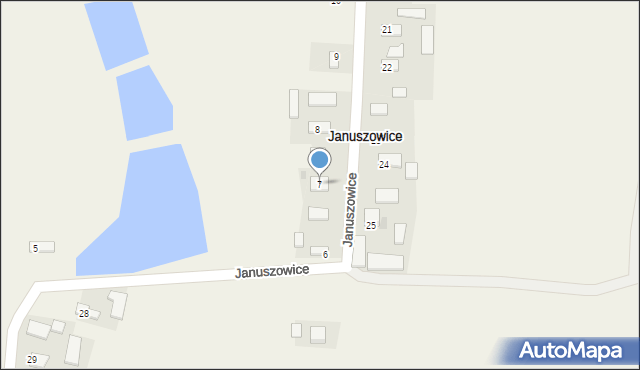 Januszowice, Januszowice, 7, mapa Januszowice