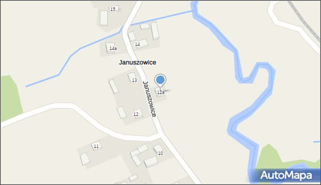 Januszowice, Januszowice, 12a, mapa Januszowice