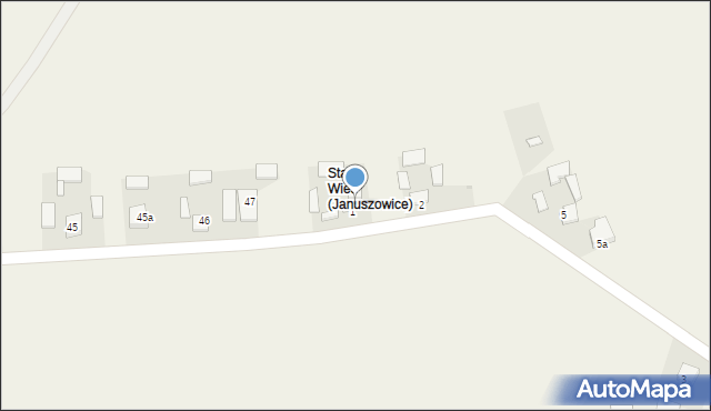 Januszowice, Januszowice, 1a, mapa Januszowice