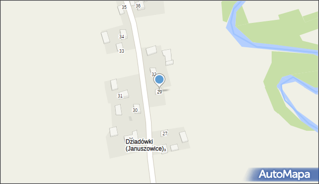 Januszowice, Januszowice, 29, mapa Januszowice