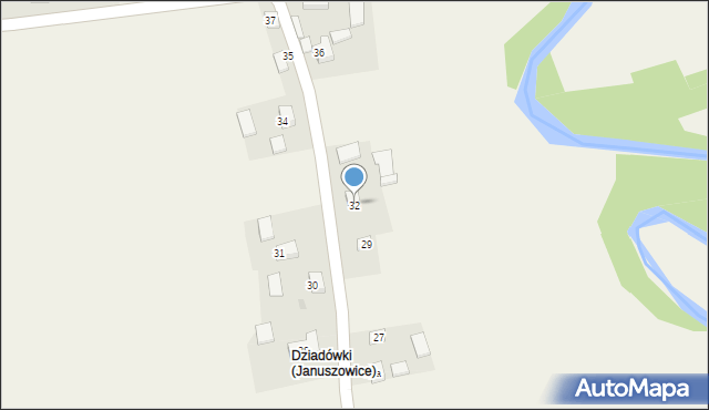 Januszowice, Januszowice, 32, mapa Januszowice