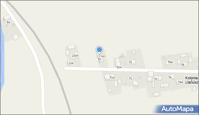 Januszowice, Januszowice, 50B, mapa Januszowice