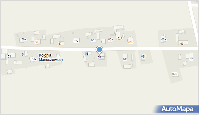 Januszowice, Januszowice, 59, mapa Januszowice