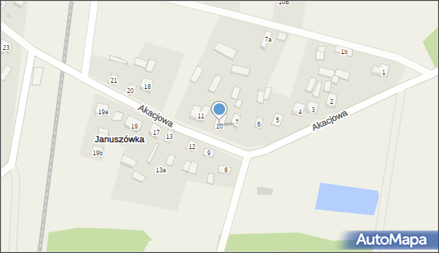 Januszówka, Januszówka, 10, mapa Januszówka