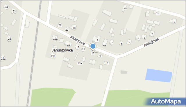 Januszówka, Januszówka, 12, mapa Januszówka