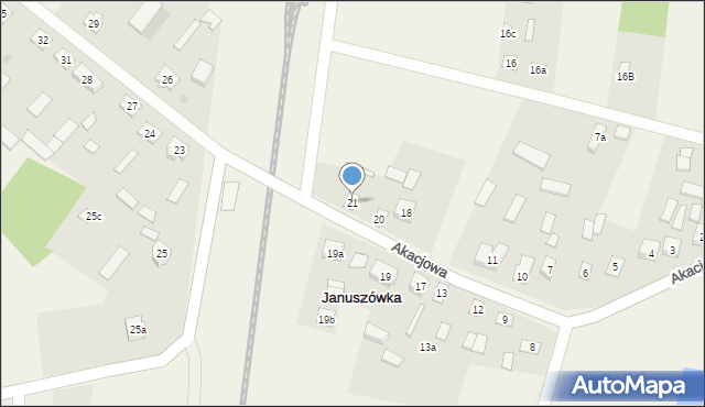 Januszówka, Januszówka, 21, mapa Januszówka