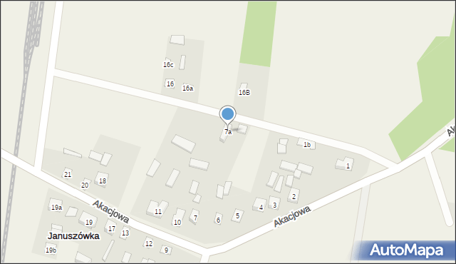 Januszówka, Januszówka, 7a, mapa Januszówka