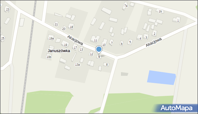 Januszówka, Januszówka, 9, mapa Januszówka