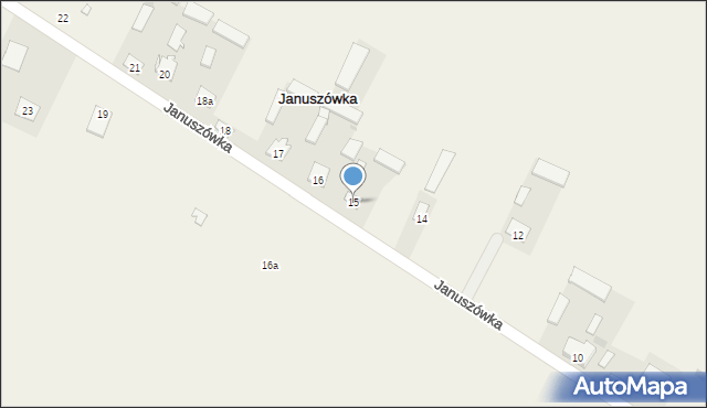 Januszówka, Januszówka, 15, mapa Januszówka