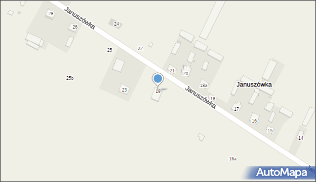 Januszówka, Januszówka, 19, mapa Januszówka