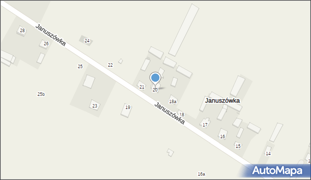 Januszówka, Januszówka, 20, mapa Januszówka