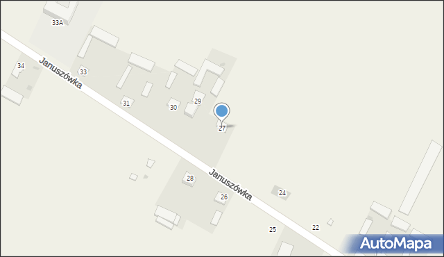 Januszówka, Januszówka, 27, mapa Januszówka