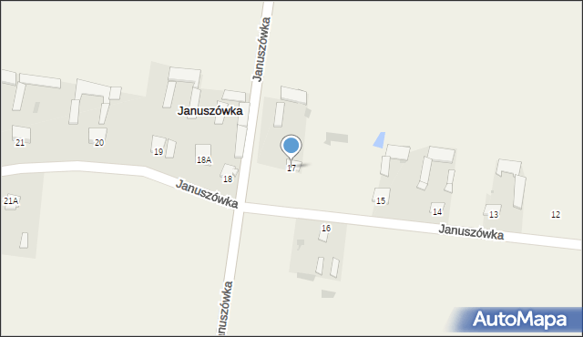 Januszówka, Januszówka, 17, mapa Januszówka