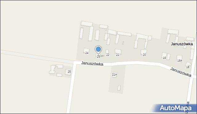 Januszówka, Januszówka, 23, mapa Januszówka