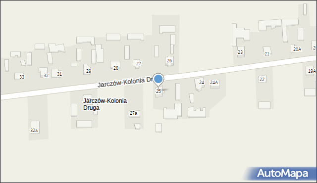 Jarczów-Kolonia Druga, Jarczów-Kolonia Druga, 25, mapa Jarczów-Kolonia Druga