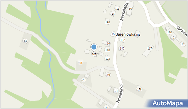 Jareniówka, Jareniówka, 207, mapa Jareniówka