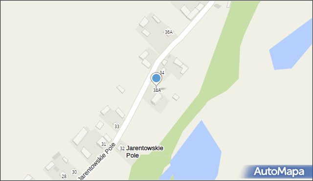 Jarentowskie Pole, Jarentowskie Pole, 34A, mapa Jarentowskie Pole