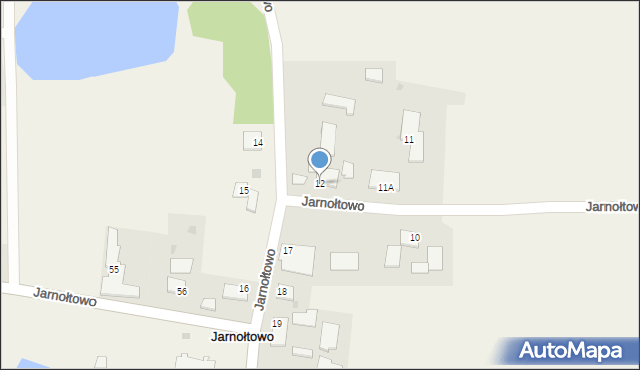 Jarnołtowo, Jarnołtowo, 12, mapa Jarnołtowo