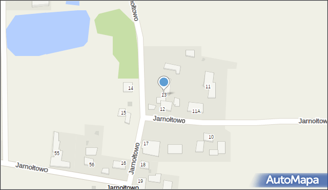 Jarnołtowo, Jarnołtowo, 13, mapa Jarnołtowo