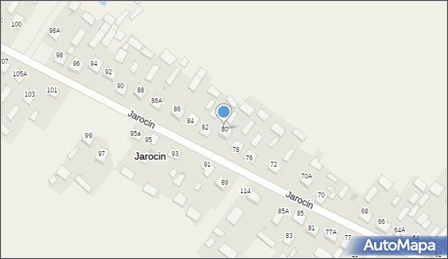 Jarocin, Jarocin, 80, mapa Jarocin