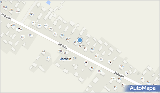 Jarocin, Jarocin, 84, mapa Jarocin