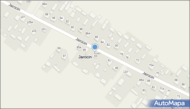 Jarocin, Jarocin, 93A, mapa Jarocin