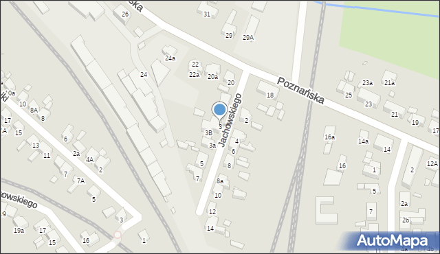 Jarocin, Jachowskiego Tomasza, 3, mapa Jarocin