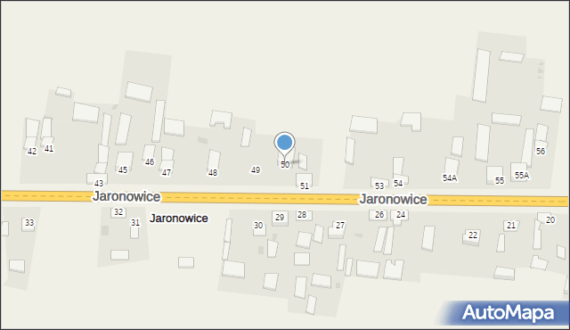 Jaronowice, Jaronowice, 50, mapa Jaronowice