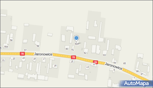 Jaronowice, Jaronowice, 61A, mapa Jaronowice