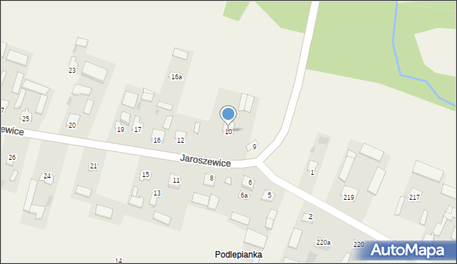 Jaroszewice, Jaroszewice, 10, mapa Jaroszewice