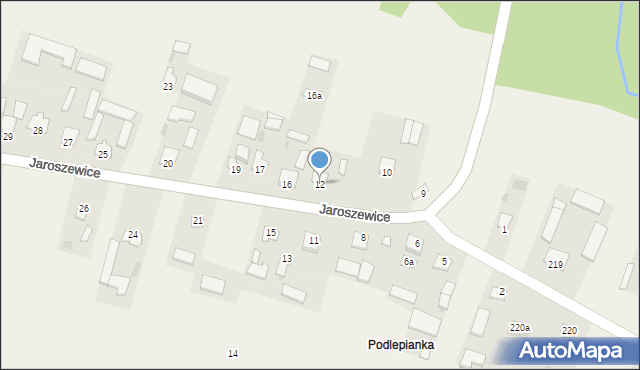 Jaroszewice, Jaroszewice, 12, mapa Jaroszewice