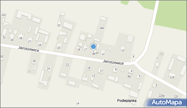 Jaroszewice, Jaroszewice, 16, mapa Jaroszewice