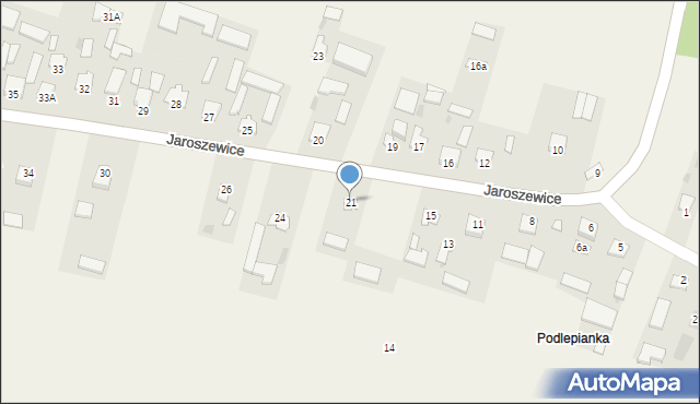 Jaroszewice, Jaroszewice, 21, mapa Jaroszewice