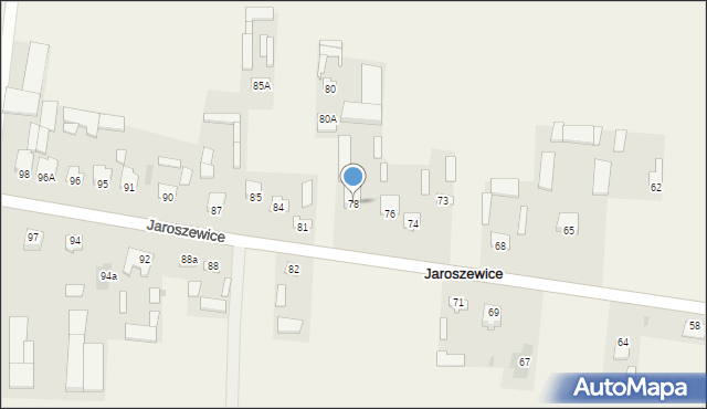 Jaroszewice, Jaroszewice, 78, mapa Jaroszewice