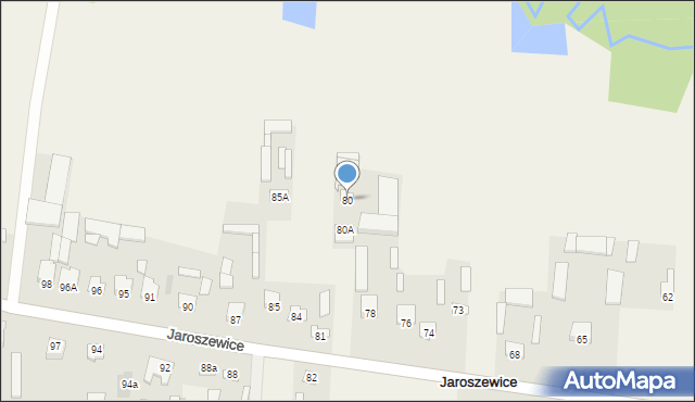 Jaroszewice, Jaroszewice, 80, mapa Jaroszewice