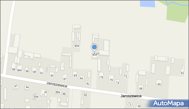 Jaroszewice, Jaroszewice, 80A, mapa Jaroszewice