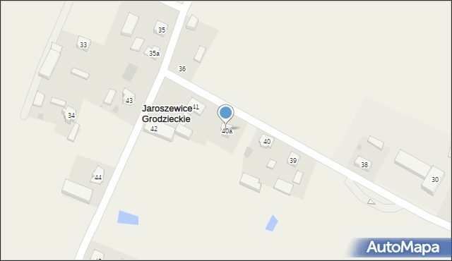 Jaroszewice Grodzieckie, Jaroszewice Grodzieckie, 40a, mapa Jaroszewice Grodzieckie
