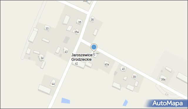 Jaroszewice Grodzieckie, Jaroszewice Grodzieckie, 41, mapa Jaroszewice Grodzieckie