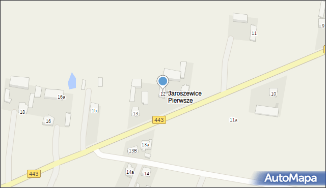 Jaroszewice Rychwalskie, Jaroszewice Rychwalskie, 12, mapa Jaroszewice Rychwalskie