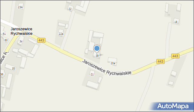 Jaroszewice Rychwalskie, Jaroszewice Rychwalskie, 19, mapa Jaroszewice Rychwalskie