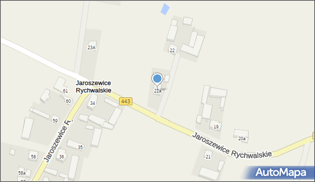 Jaroszewice Rychwalskie, Jaroszewice Rychwalskie, 22a, mapa Jaroszewice Rychwalskie